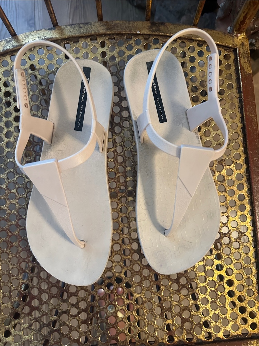 Ipanema Pale Blush Slingback Thong Sandals
